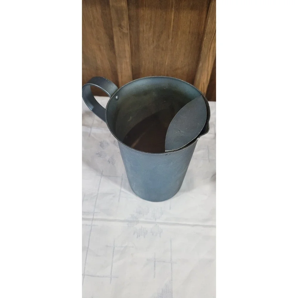 MCM VINTAGE AQUA/BLUE ALUMINUM PITCHER Made in Italy 8